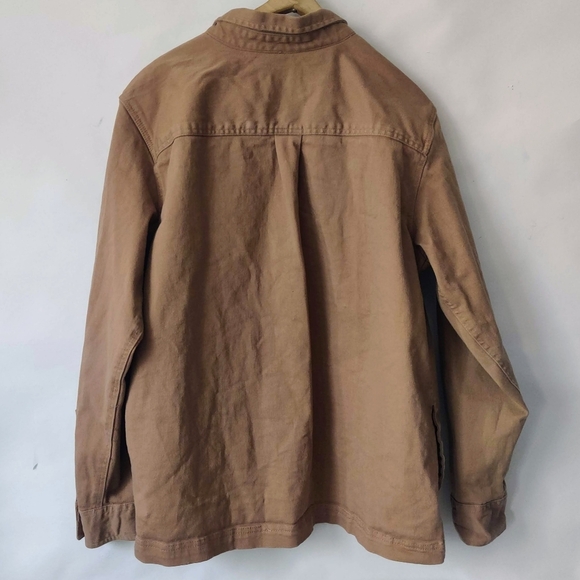 TONY HAWK Denim Jacket XL Tan Khaki 100% Cotton Men's Skate - Picture 2 of 5